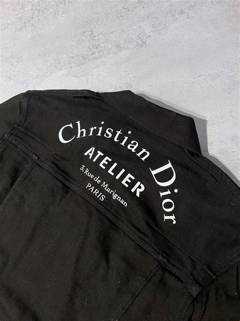 l'atelier christian dior|christian dior atelier denim jacket.